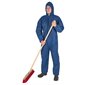 Disposable coverall with cap blue L