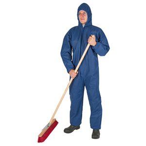 Disposable overalls with cap blue L