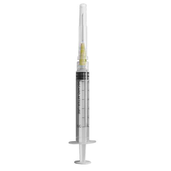 IDEAL® 3 ml LL disposable syringes & 25 g x 5 / 8" box / 100