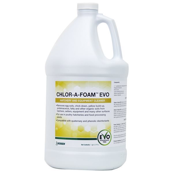 Chlor-A-Foam EVO nettoyant d'écloserie et équipement 3.79 L