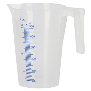 Measuring cup with handle and drain spout 500 ml