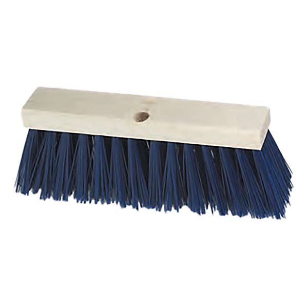 Barn brush 4 rows blue 16'' - bristle 5 1 / 4''