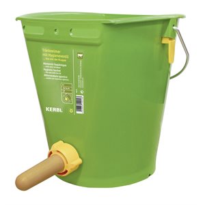 Plastic calf bucket with hygienic valve 8 L