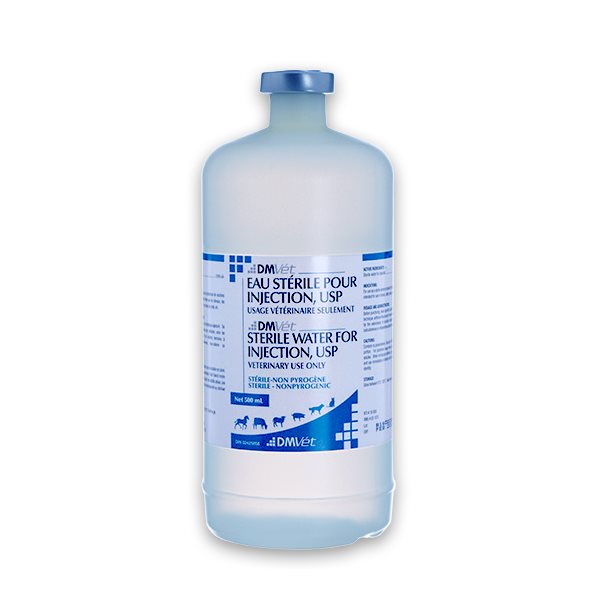 DMVet eau stérile pour injection USP 500 ml