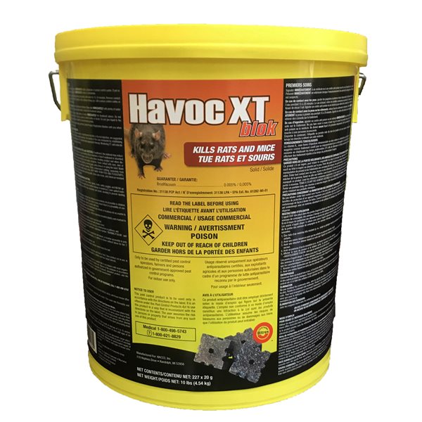 HAVOC-XT Rodent Control Blocks pk / 227 x 20g 4.5kg