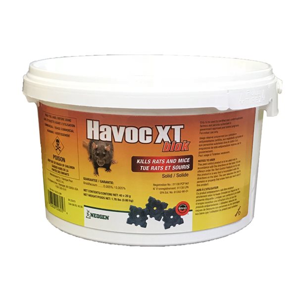 HAVOC-XT Anti-rongeurs Blocs emb / 40 x 20g 800g