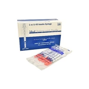 IDEAL 1 ml U-40 Insulin disp syringes - 29 g x 1 / 2" box / 100