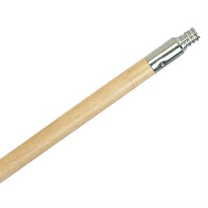 Wood handle with metal thread 