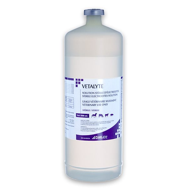 DMVet Vetalyte solution stérile d'électrolytes 1000 ml